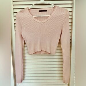 Light pink Brandy Melville longsleve croptop